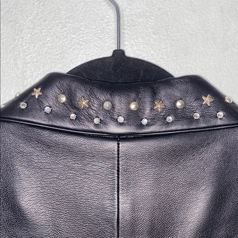 Natural Born Winner Studded Black Red Leather Vest Made in USA XXS/XS - Picture 4 of 14